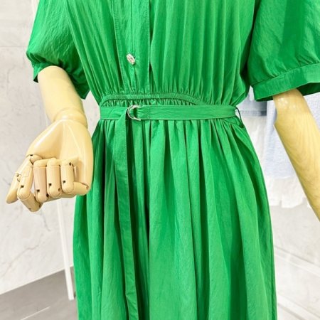 프릴 카라 벨트 원피스