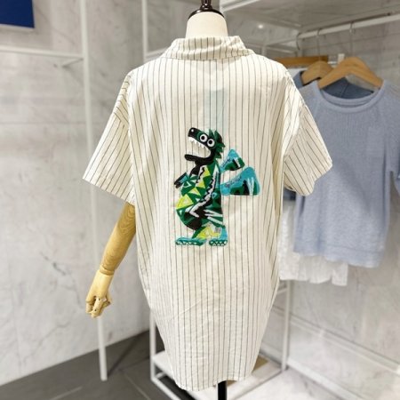 백 캐릭터 스트라이프 셔츠