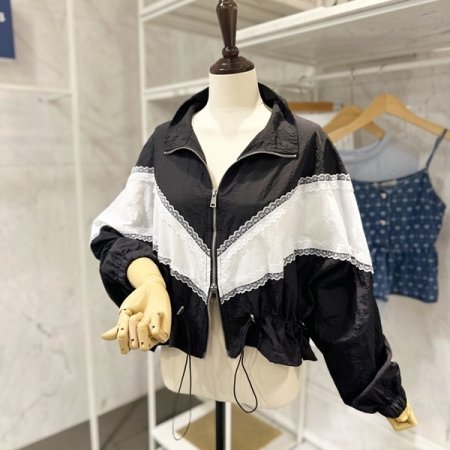 레이스 투웨이 집업 점퍼