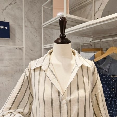 줄지 카라 언발 남방