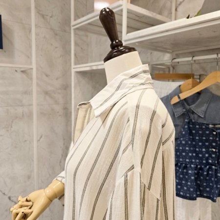 줄지 카라 언발 남방