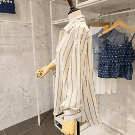 줄지 카라 언발 남방