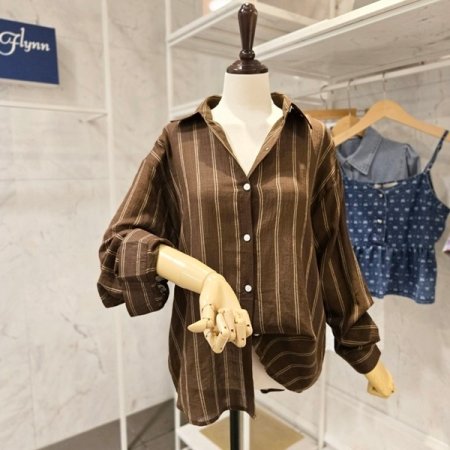 줄지 카라 언발 남방