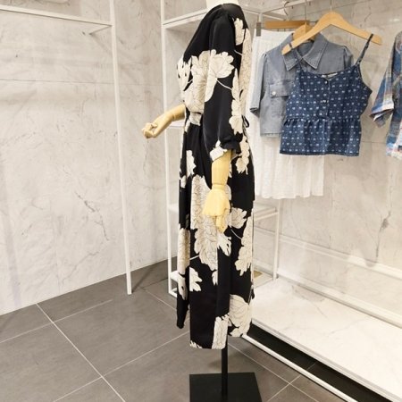 백합꽃 뒷 리본 원피스