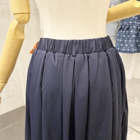 스카프 핀턱 롱 스커트