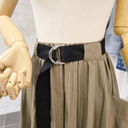 벨트 앞트임 카고 스커트