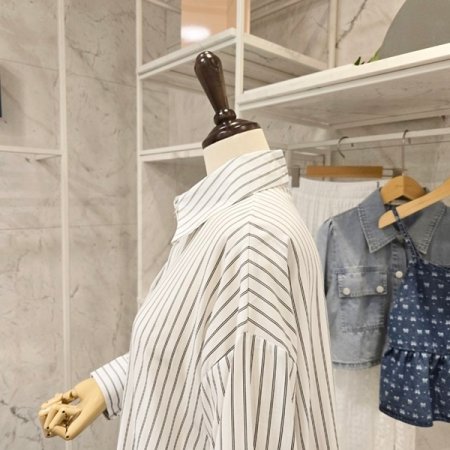 줄지 기본 카라 셔츠