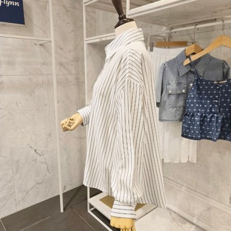 줄지 기본 카라 셔츠