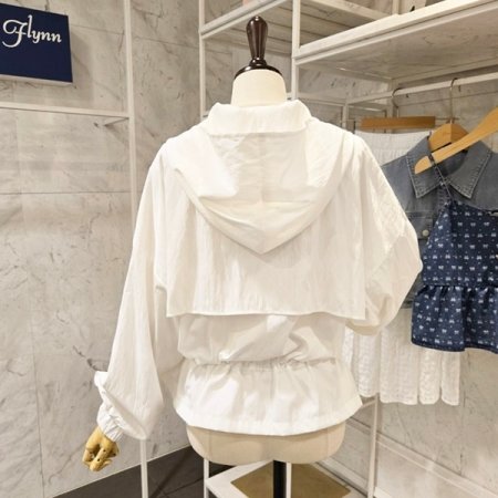 후드넥 스트링 루즈핏 점퍼