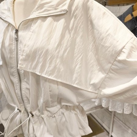 후드넥 스트링 루즈핏 점퍼