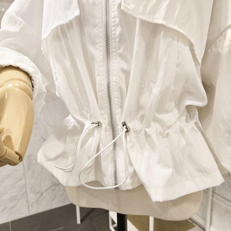 후드넥 스트링 루즈핏 점퍼