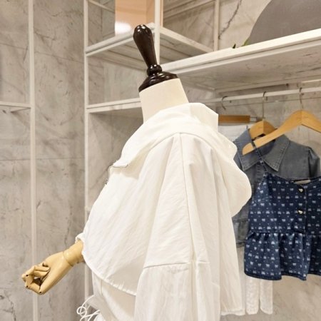 후드넥 스트링 루즈핏 점퍼