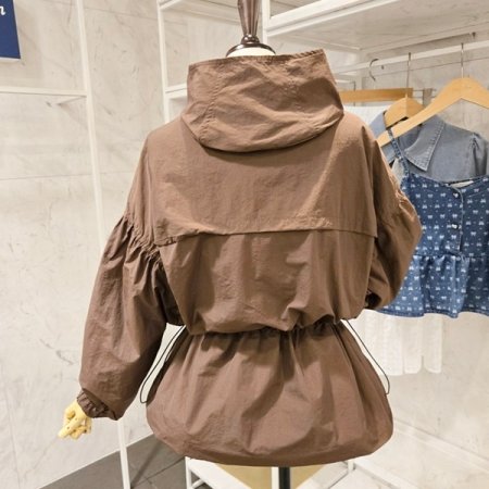 스트링 케이프 야상 점퍼