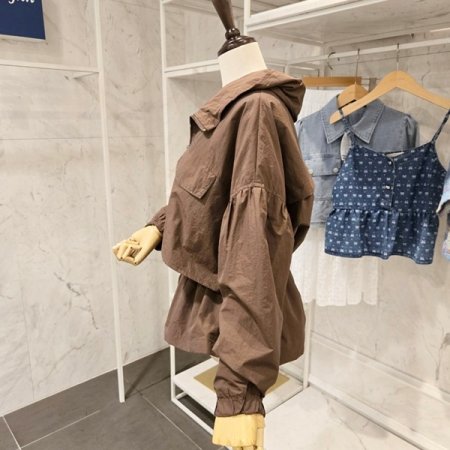 스트링 케이프 야상 점퍼