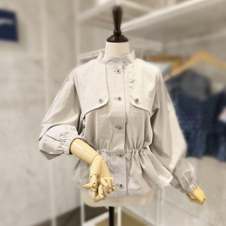 허리 스트링 차이나카라 자켓