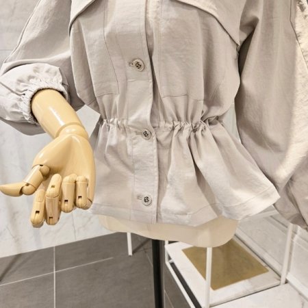 허리 스트링 차이나카라 자켓