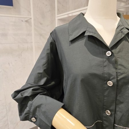 하프 스트링 카라 자켓