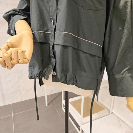 하프 스트링 카라 자켓