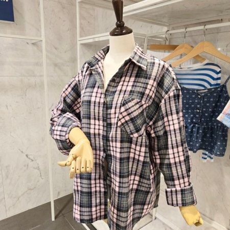체크 남방 셔츠