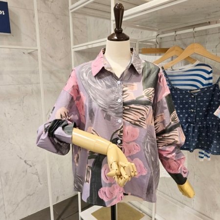 유화 카라 셔츠