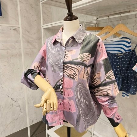 유화 카라 셔츠