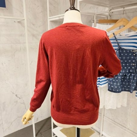 라운드넥 단추 가디건