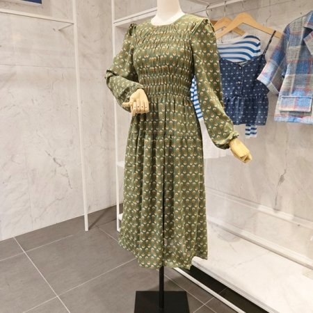 잔꽃 셔링 원피스