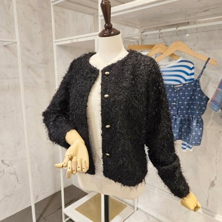 노카라 트위드 가디건