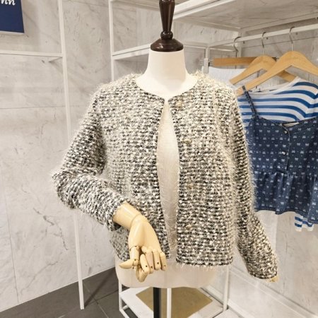 노카라 트위드 가디건