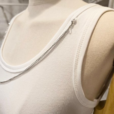 체크 셔츠 민소매 탑 세트