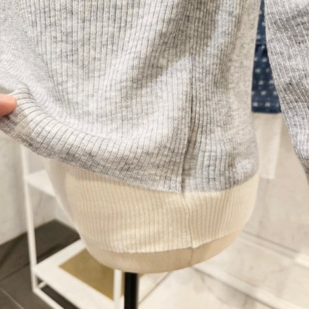 이중 골지 티셔츠