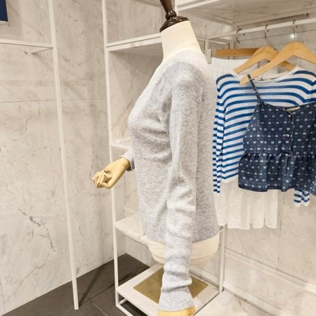 이중 골지 티셔츠