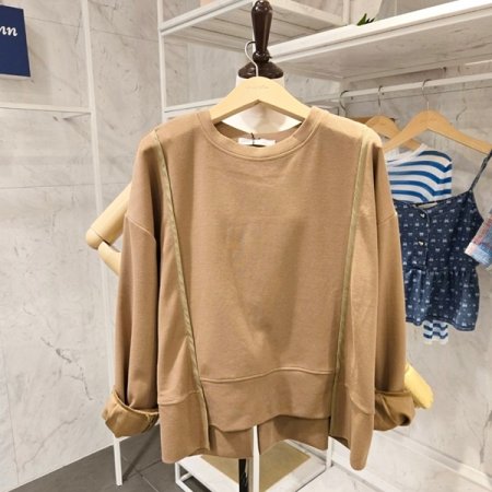 뒷 지퍼 맨투맨 티셔츠