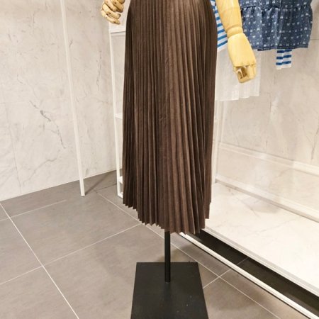 심플 주름 밴딩 스커트