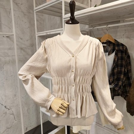 골덴 셔링 블라우스