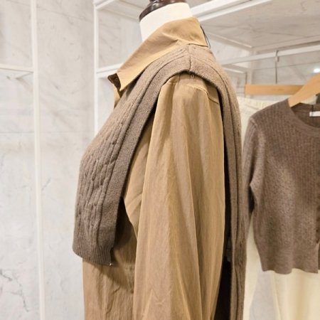 꽈배기 니트 셔츠 세트