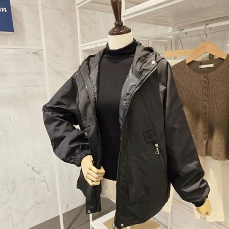 포켓 하프 야상 점퍼