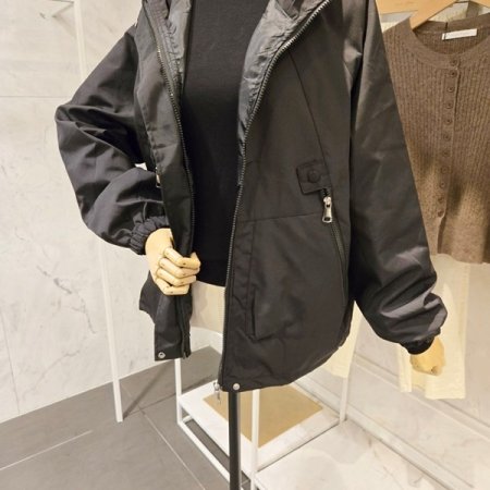 포켓 하프 야상 점퍼