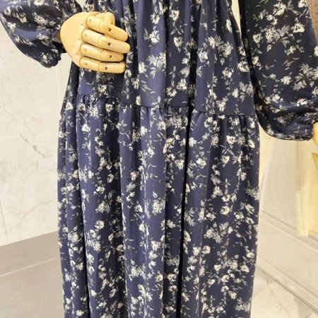 플로럴 셔링 원피스