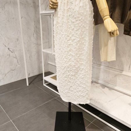 뒷 트임 일자 스커트