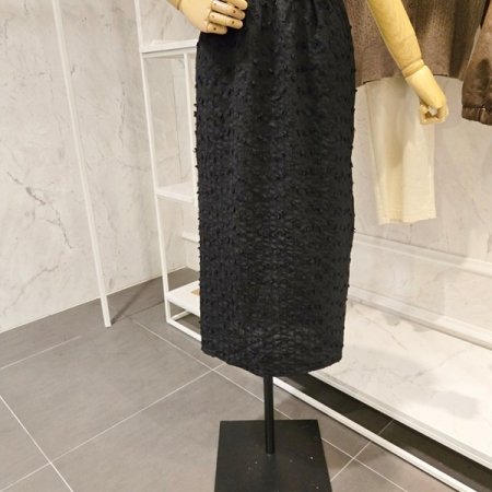 뒷 트임 일자 스커트