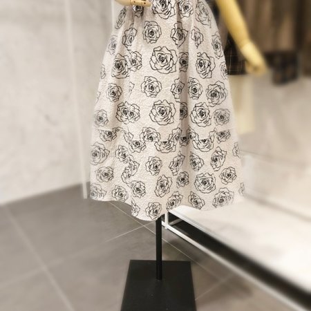 로즈 플라워 에이라인 스커트