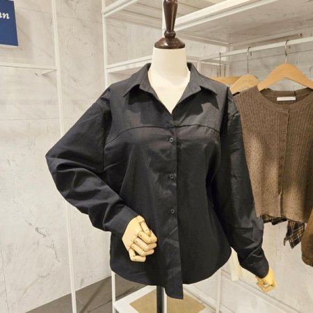 뒷 꼬임 카라 블라우스