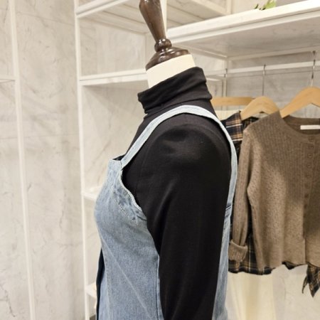 미니 데님 뷔스티에 원피스