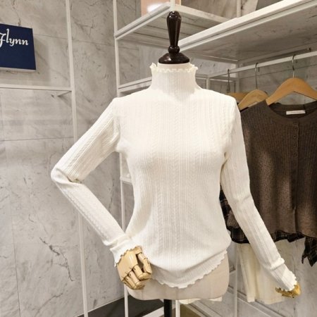 롤링 폴라 패턴 니트