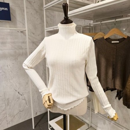 롤링 폴라 패턴 니트