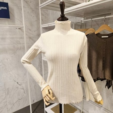 롤링 폴라 패턴 니트