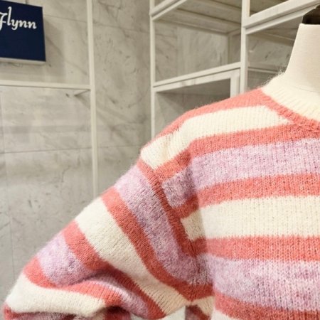 컬러 스트라이프 니트