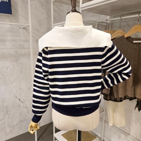 세일러 스트라이프 가디건