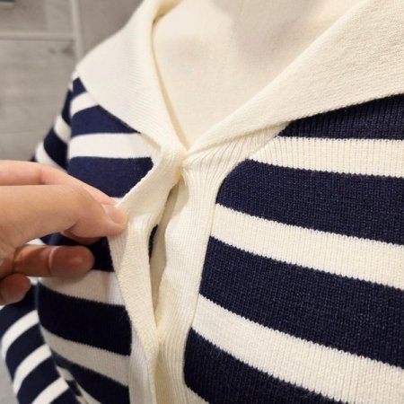세일러 스트라이프 가디건
